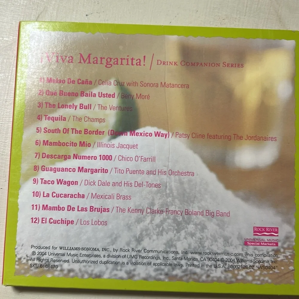 Williams Sonoma Viva Margarita Fiesta cd/recipes music